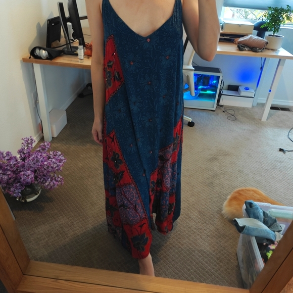 AllAbo Indian Vintage Sari Slip Dress - Picture 3 of 6